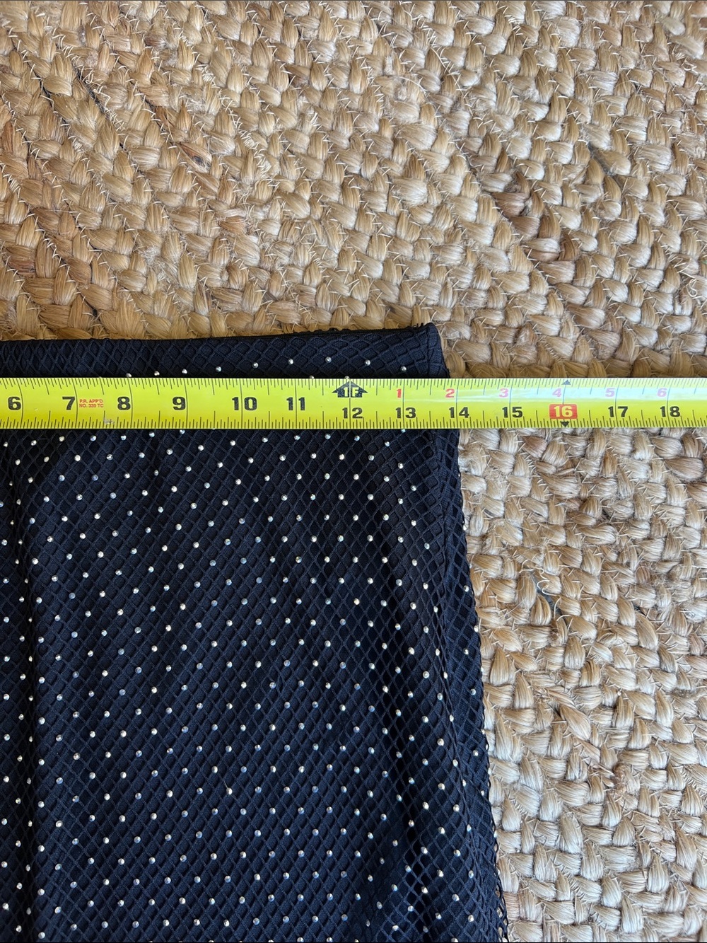 Black Rhinestone Mesh Midi Pencil Skirt - Picture 6 of 7